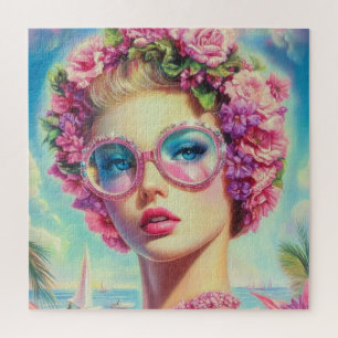 Tropical Glamour Queen Jigsaw Puzzle