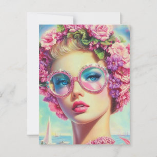 Tropical Glamour Queen Postcard