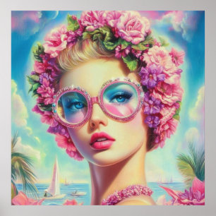 Tropical Glamour Queen Poster