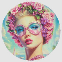 Tropical Glamour Queen Sticker