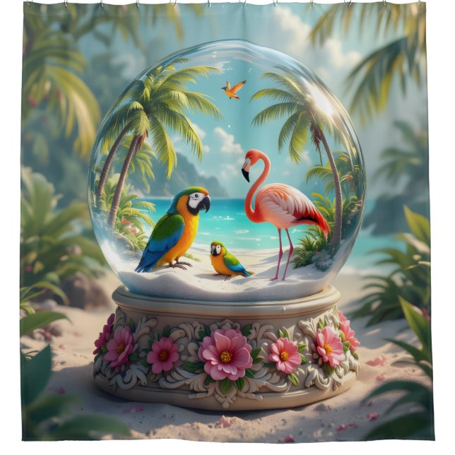 tropical glass globe (Front)