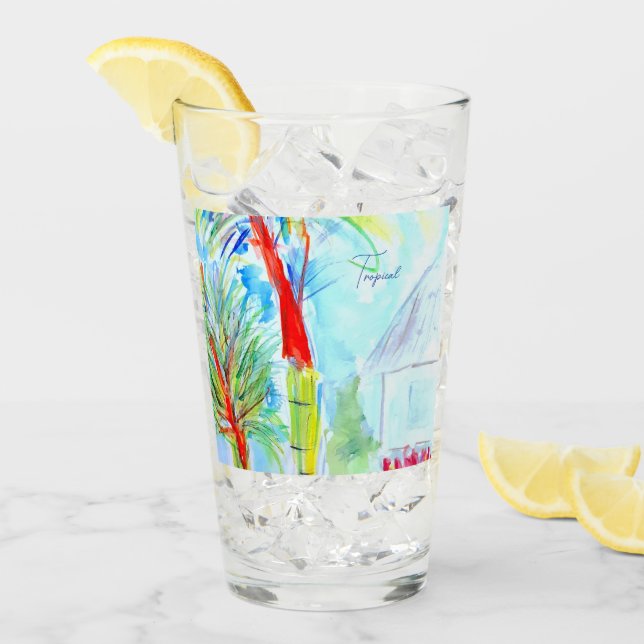 Tropical Glass Tumblers (Front Ice)