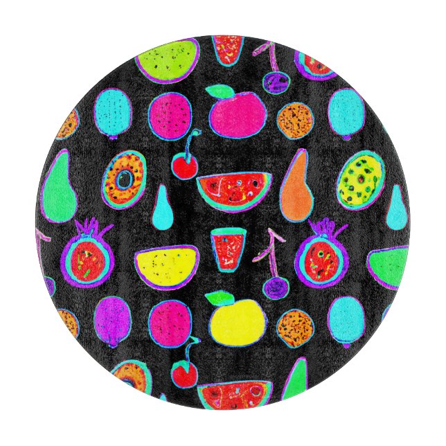 Tropical Glow Explosion Cutting Board (Front)