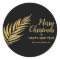 Tropical Gold Glitter Palm Christmas Thank You