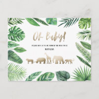 Tropical gold modern colourful mom-to-be