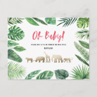Tropical gold modern colourful mom-to-be