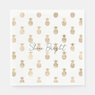 Tropical Gold Pineapples   Napkin