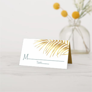 Tropical Gold Wedding Personalized Place Card