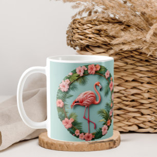 Tropical Grace Balancing Flamingo Coffee Mug