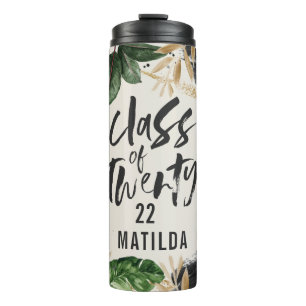 Tropical graduation class of modern botanical coff thermal tumbler