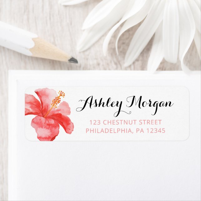 Tropical Graduation Luau Party Label (Insitu)
