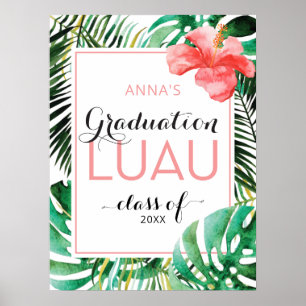 Tropical Graduation Luau Party Welcome Sign