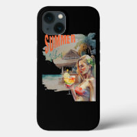 Tropical Graphic Summer Vibes Beach Watercolor