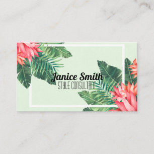Tropical Green Bright and Professional Modern Business Card