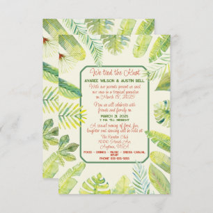 Tropical Green Foliage  Invitation