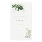 Tropical Green & Gold Watercolor Palm Leaves