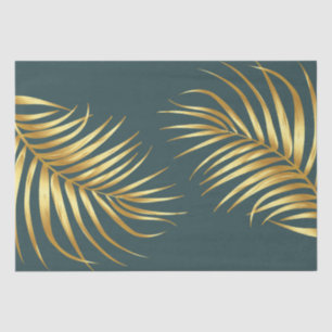 Tropical Green Gold Wedding Tissue Paper