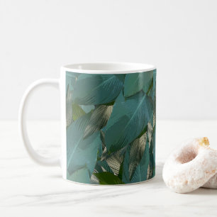 Tropical Green Leaves Coffee Mug