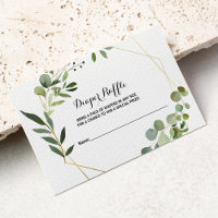 Tropical Green Leaves Diaper Raffle