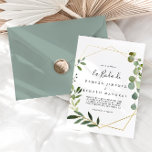 Tropical Green Leaves La Boda de Invitation<br><div class="desc">This tropical green leaves la boda de invitation is perfect for a simple Spanish wedding. The design features hand-painted beautiful green leaves,  adorning a gold geometric frame.</div>