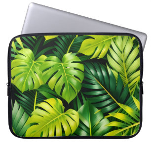Tropical Green Leaves  Laptop Sleeve