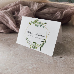 Tropical Green Leaves Thank You Card