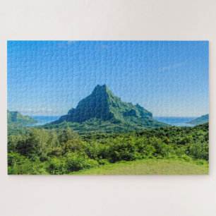 Tropical green Moorea island in the Pacific Jigsaw Puzzle