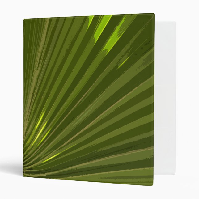 Tropical Green Palm Frond Binder (Front/Inside)
