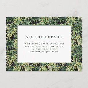 Tropical Green Palm Leaf Enclosure Card