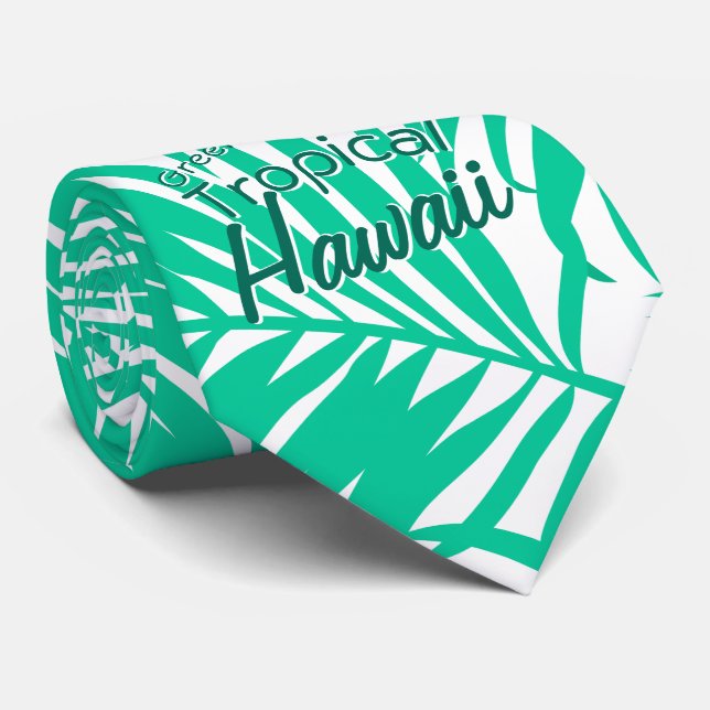 Tropical green palm leaves tie (Rolled)