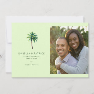 Tropical Green Palm Tree Save The Date