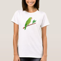 Tropical green parakeet