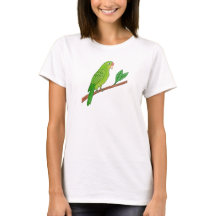 Tropical green parakeet
