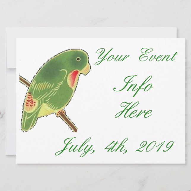 Tropical Green Parakeet Thunder_Cove (Front)