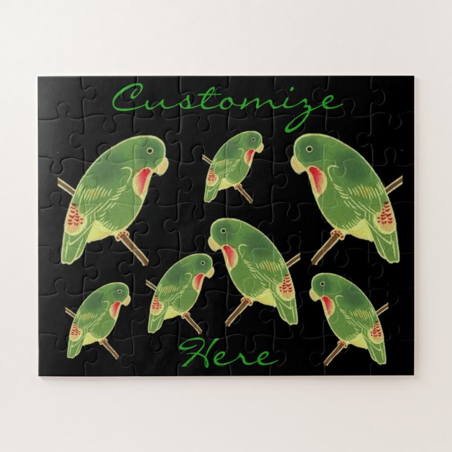 Tropical Green Parakeet Thunder_Cove Jigsaw Puzzle (Horizontal)