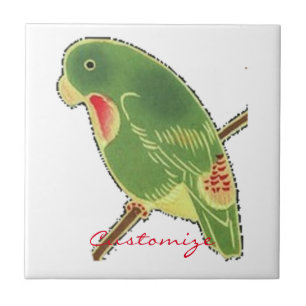 Tropical Green Parakeet Thunder_Cove Tile