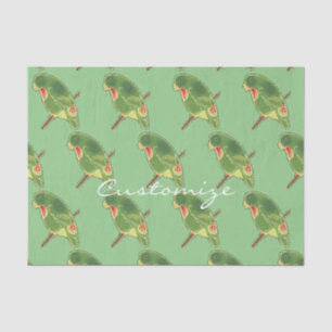 Tropical Green Parakeet Thunder_Cove Tissue Paper