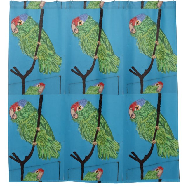 tropical green parrots pattern (Front)