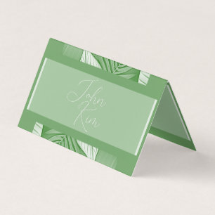 Tropical Green Personalized Wedding Cards