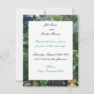 Tropical Green Wedding Invitation