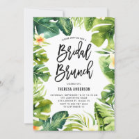 Tropical Greenery and Plumeria Bridal Brunch