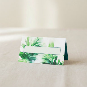 Tropical Greenery botanical Name Place Cards