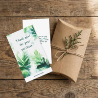 Tropical Greenery botanical Thank You Packaging