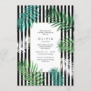 Tropical Greenery Fern Palm Invitation