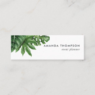 Tropical Greenery Foliage Mini Business Card