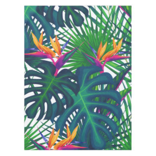 Tropical Greenery Jungle Leaves Paradise  Tablecloth