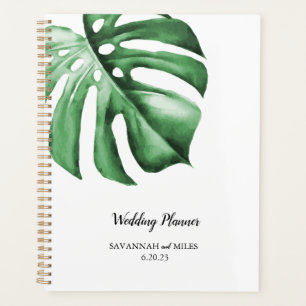 Tropical Greenery Leaf Wedding/Event Planner Book