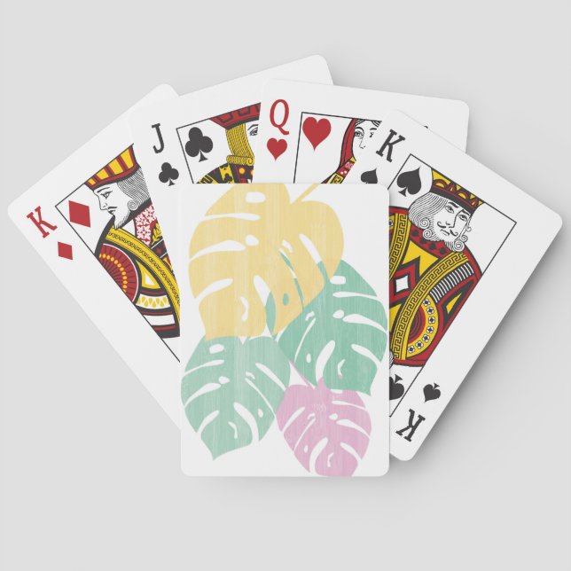 Tropical Greenery - Monstera Leaves Playing Cards (Back)