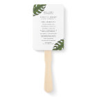 Tropical Greenery Palm Leaves Wedding Program