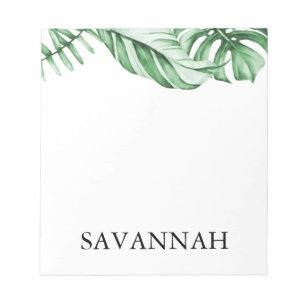 Tropical Greenery Palm Personal Note Pad